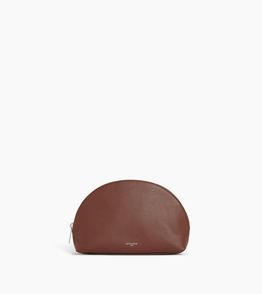 Le Tanneur trousse toilette cuir grainé demi-lune