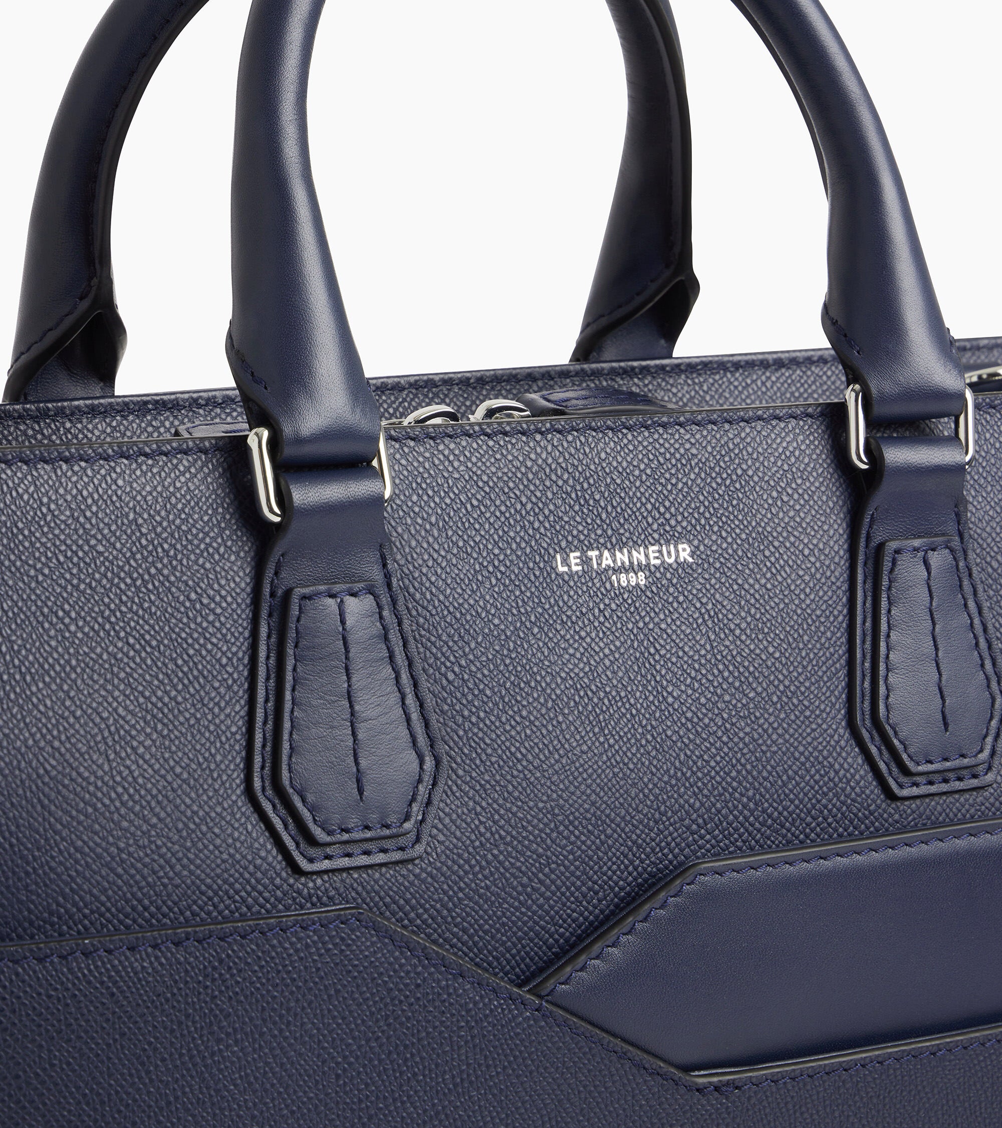 Le Tanneur Gaston porte-documents slim 15" cuir Twilight Blue
