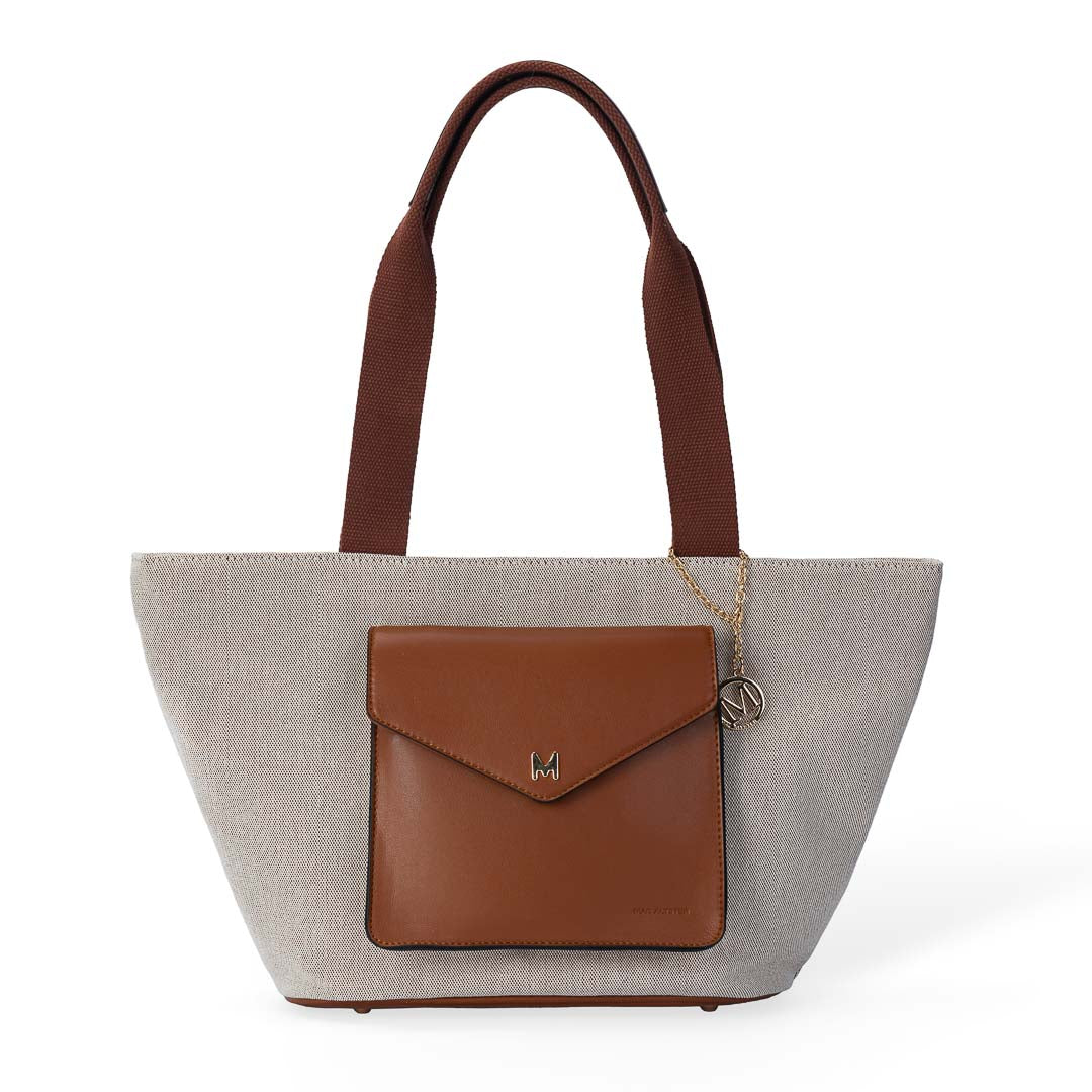 MAC ALYSTER Miss Bohème sac cabas léopard lin