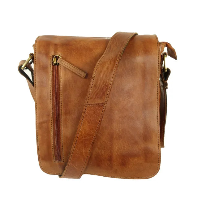 Esprit Cuir Francisco sac bandoulière cuir naturel homme