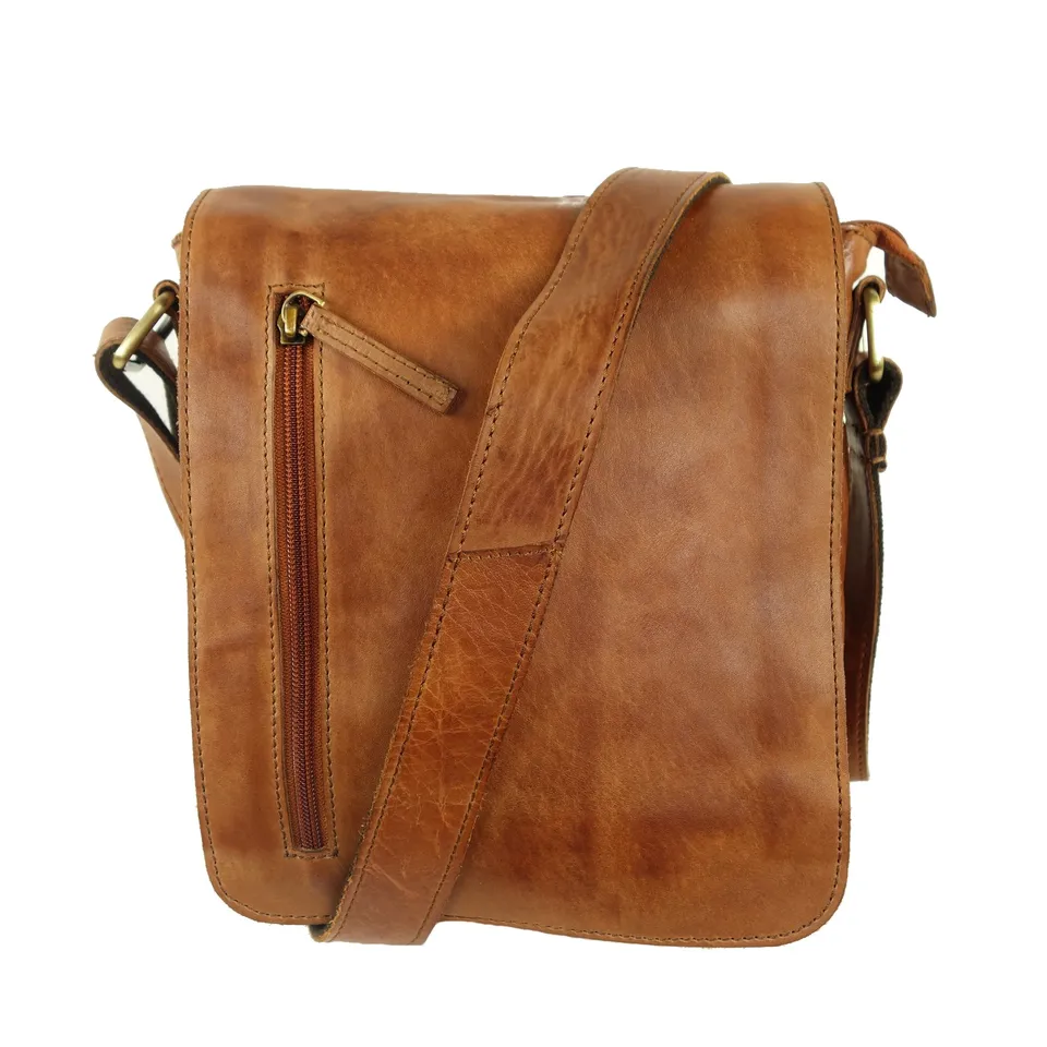 Esprit Cuir Francisco sac bandoulière cuir naturel homme