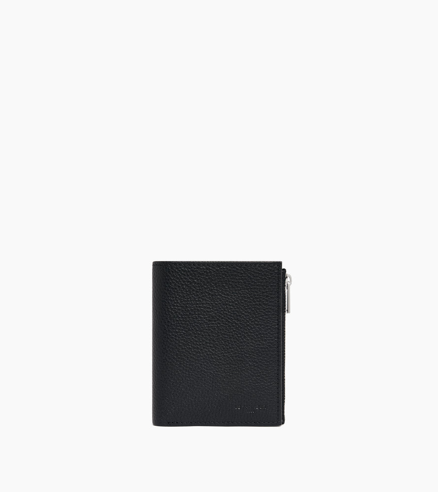 Le Tanneur Charles portefeuille moyen zippé cuir noir