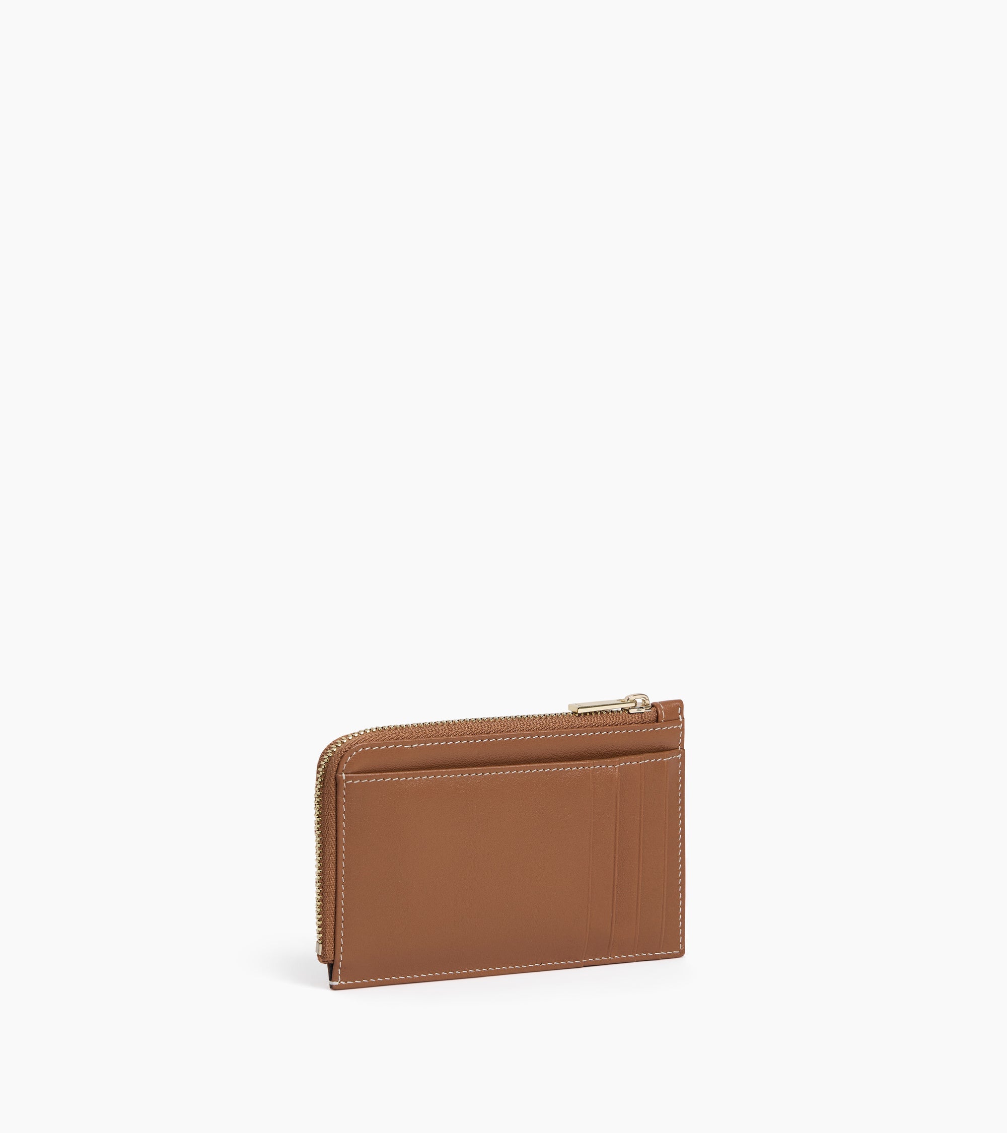 Le Tanneur Albertine porte-cartes cuir lisse marron tan
