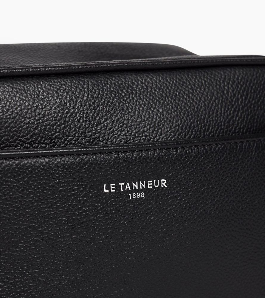 Le Tanneur trousse de toilette cuir grainé noir Black
