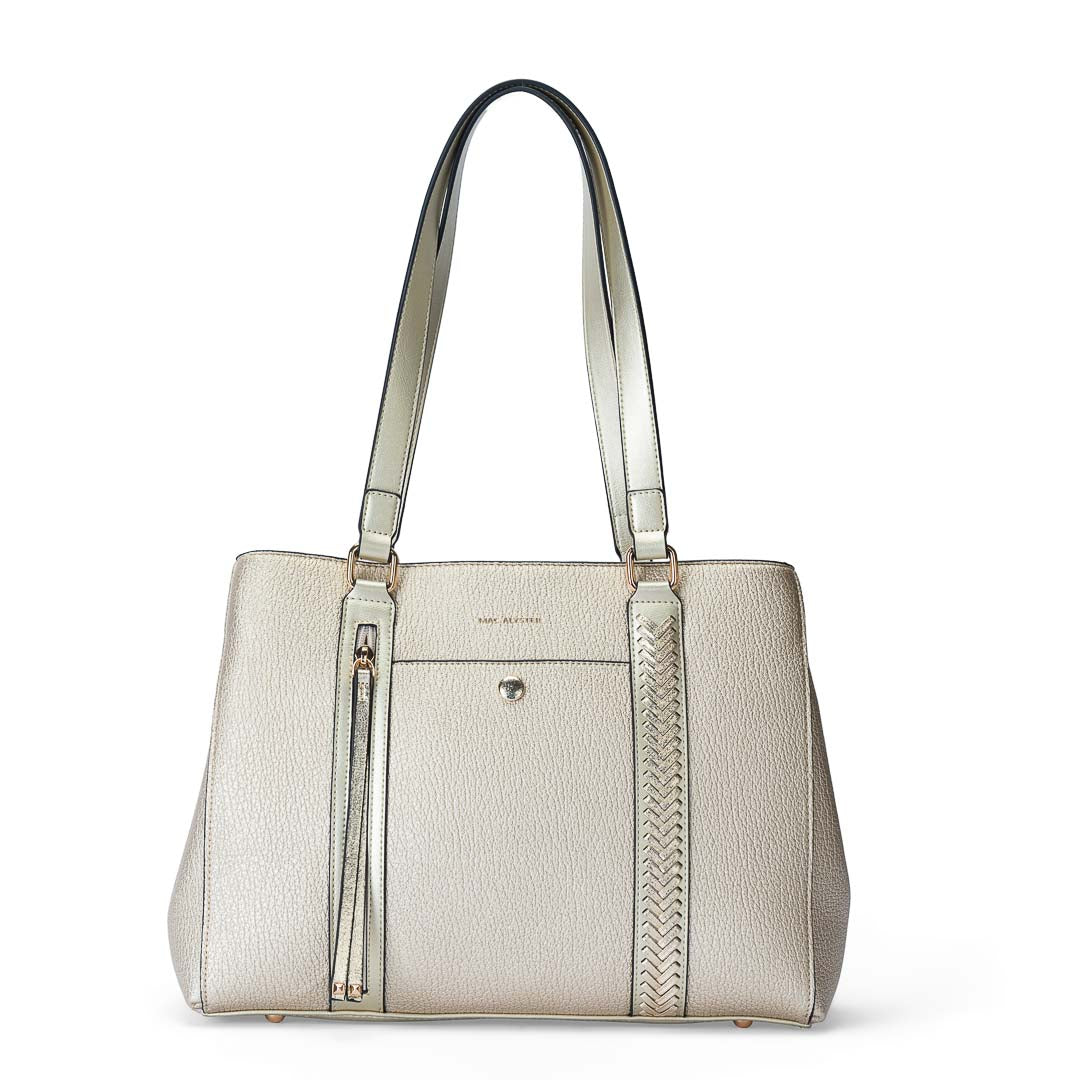 MAC ALYSTER CONTRASTE Sac shopping cabas noir
