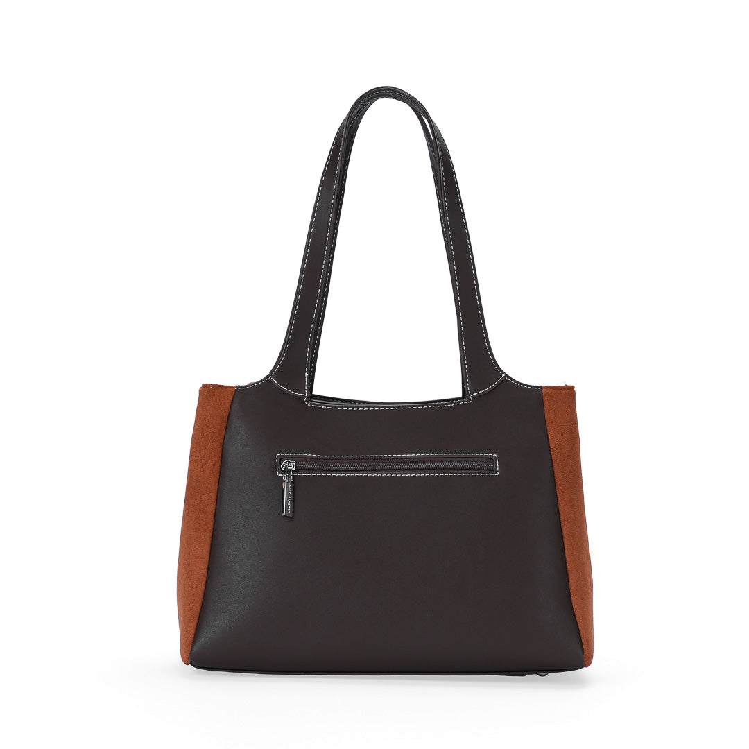 Mac Alyster Fauve sac shopping daim cognac A4