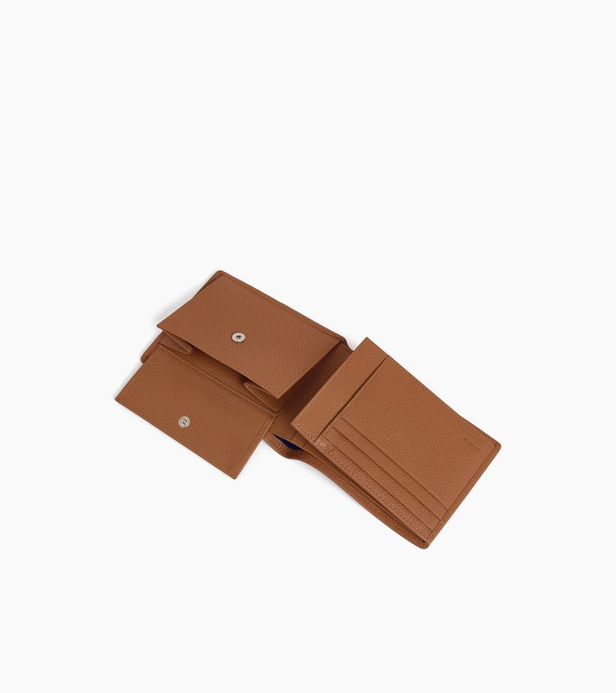 Le Tanneur Charles portefeuille rabat cuir marron