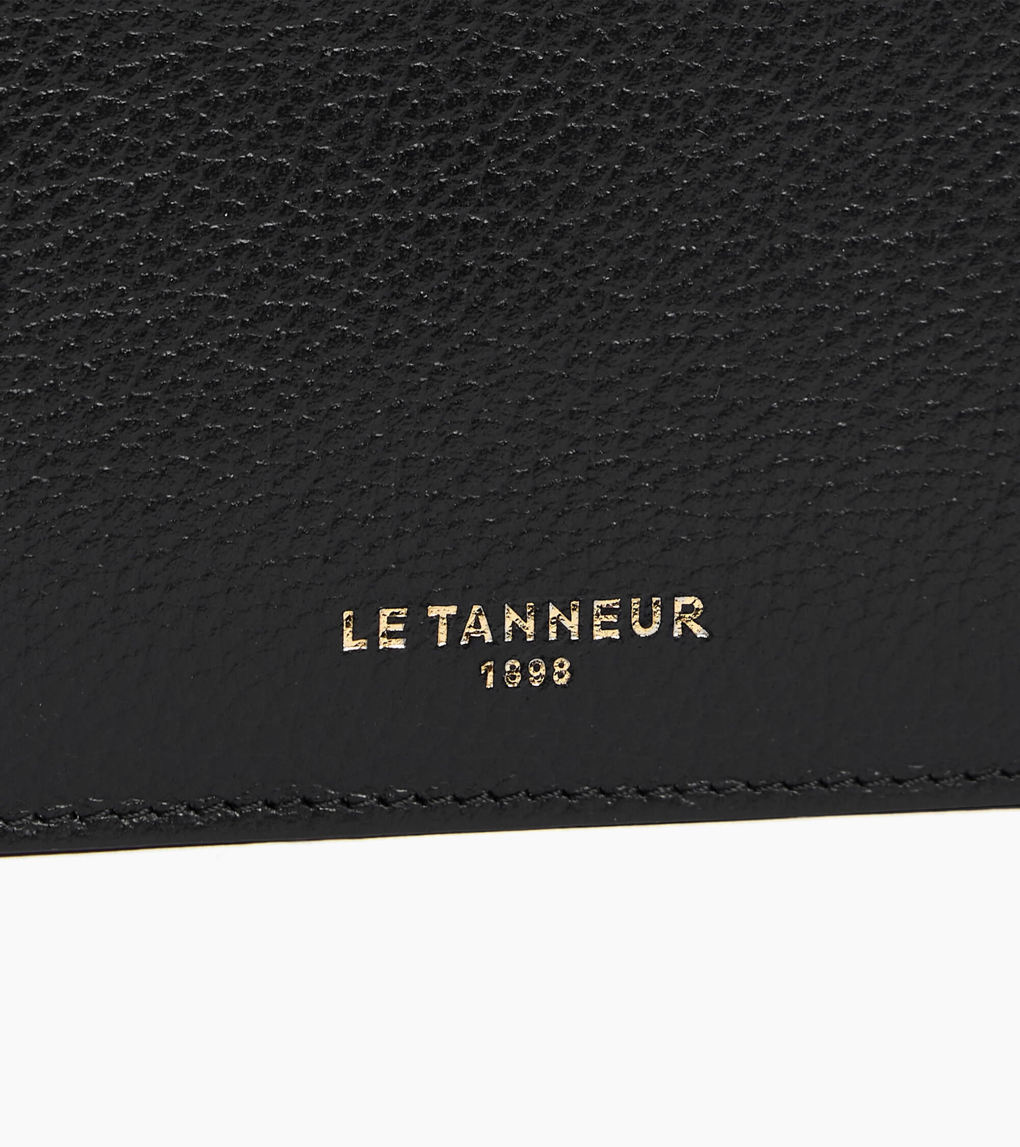 Le Tanneur Albertine porte-cartes cuir grainé noir zippé