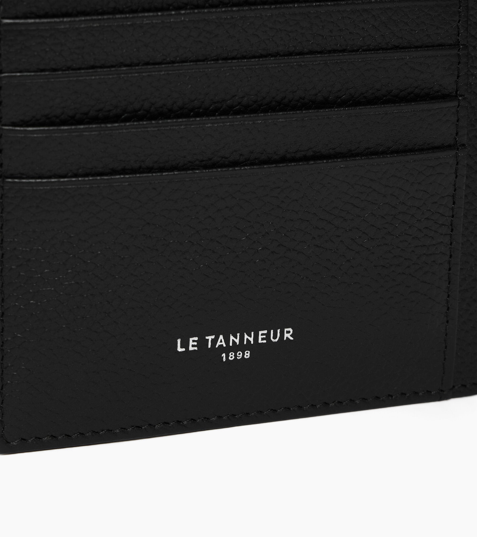 Le Tanneur Lucien porte-papiers cuir grainé noir