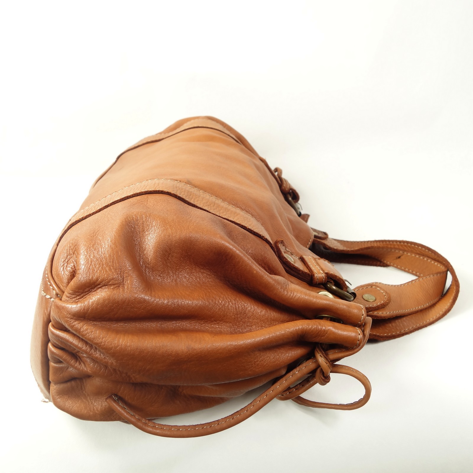Esprit Cuir Violetta sac épaule cuir camel souple