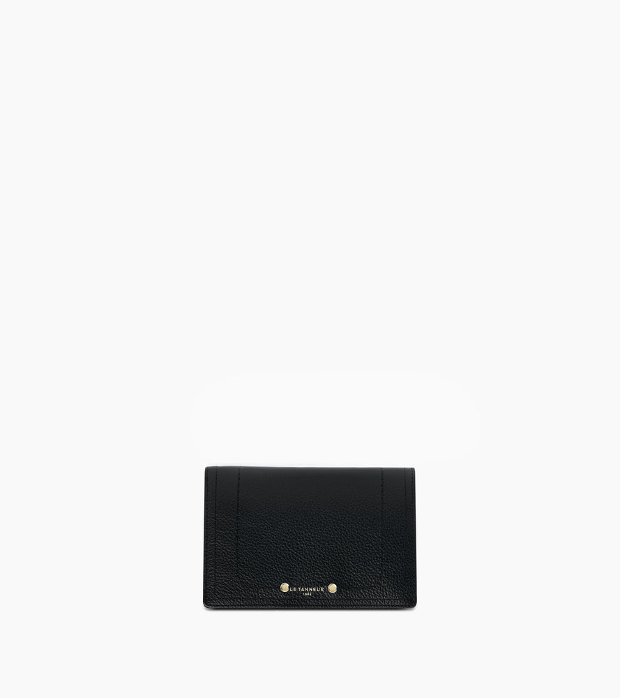Le Tanneur Ella portefeuille cuir grainé noir moyen