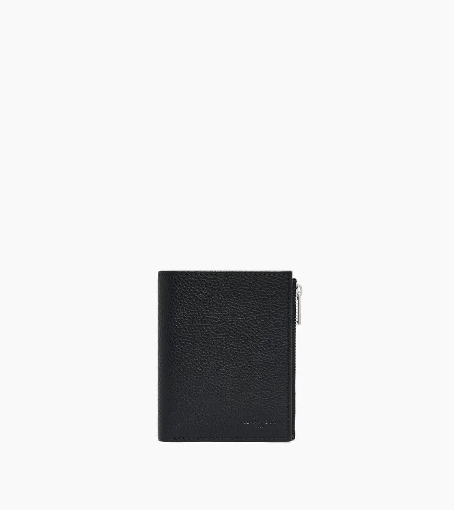 Le Tanneur Charles portefeuille moyen zippé cuir noir