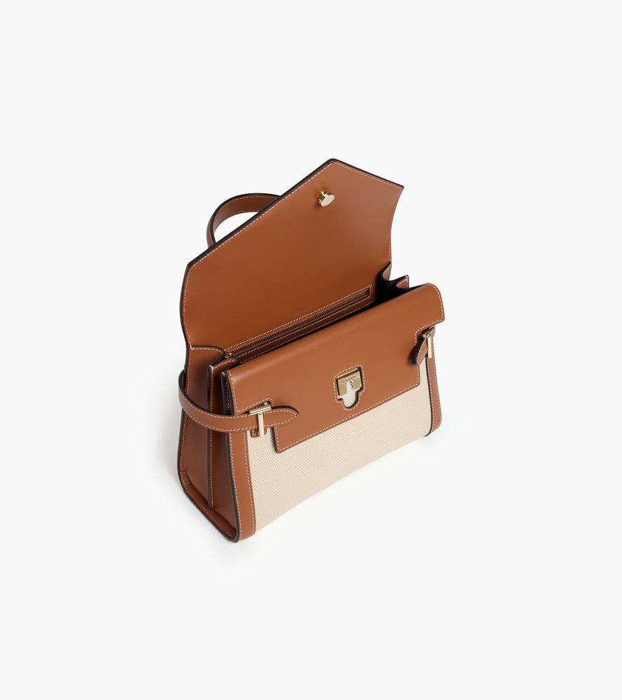 Le Tanneur Emilie Sac à Main Toile Coton Naturel