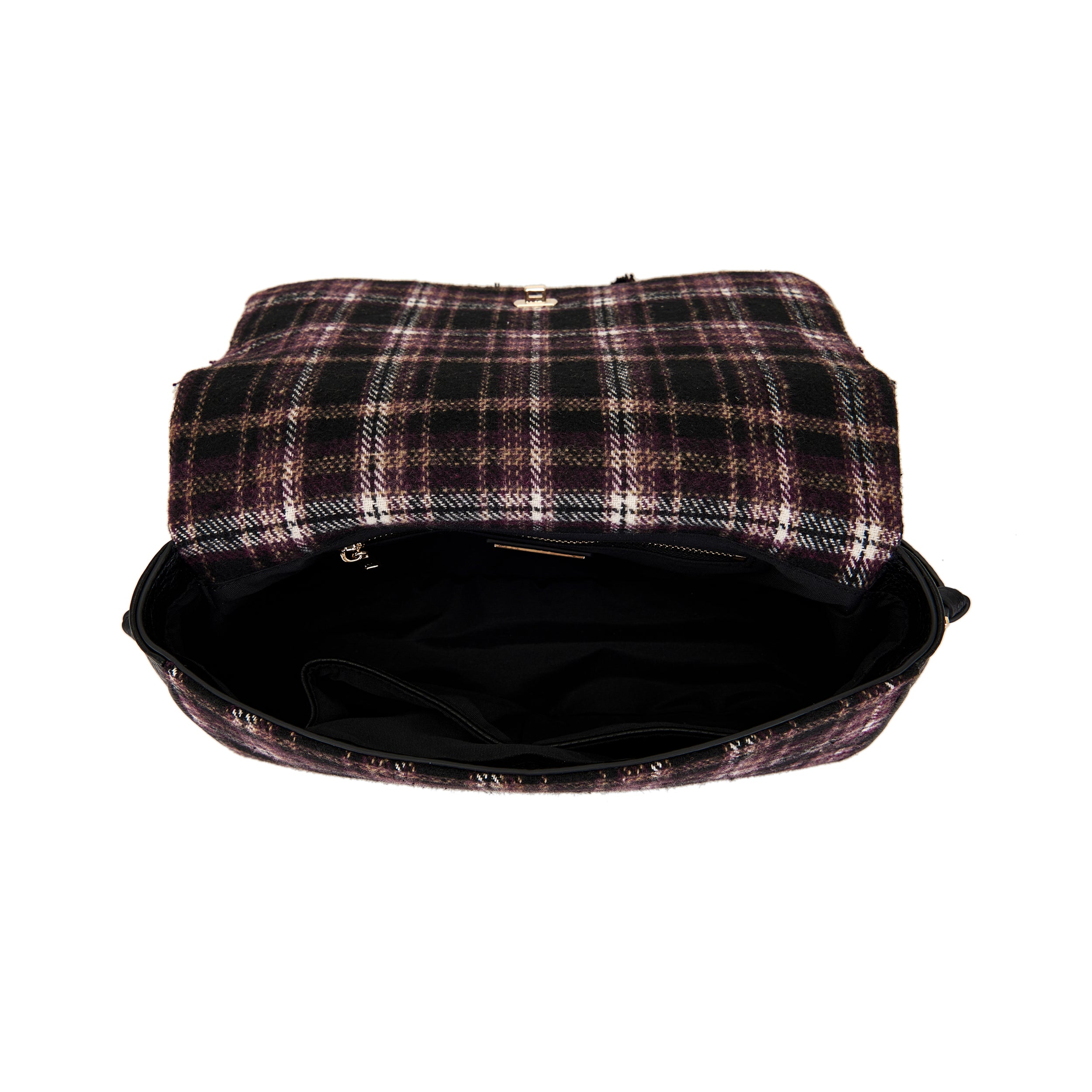 La Carrie Isabel Scottish sac épaule burgundy tartan