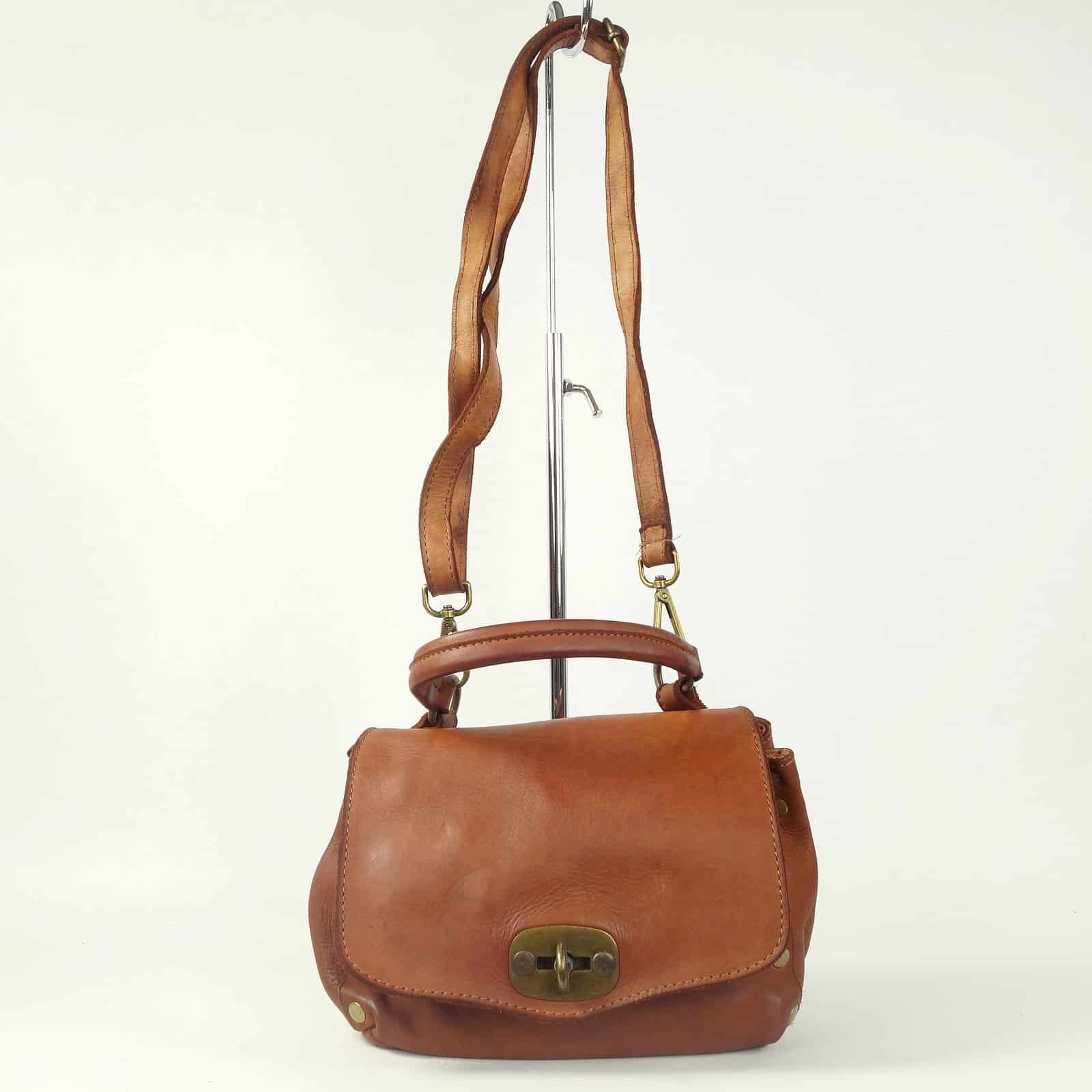 Collection Esprit Cuir SARA mini sac bandoulière naturel cuir