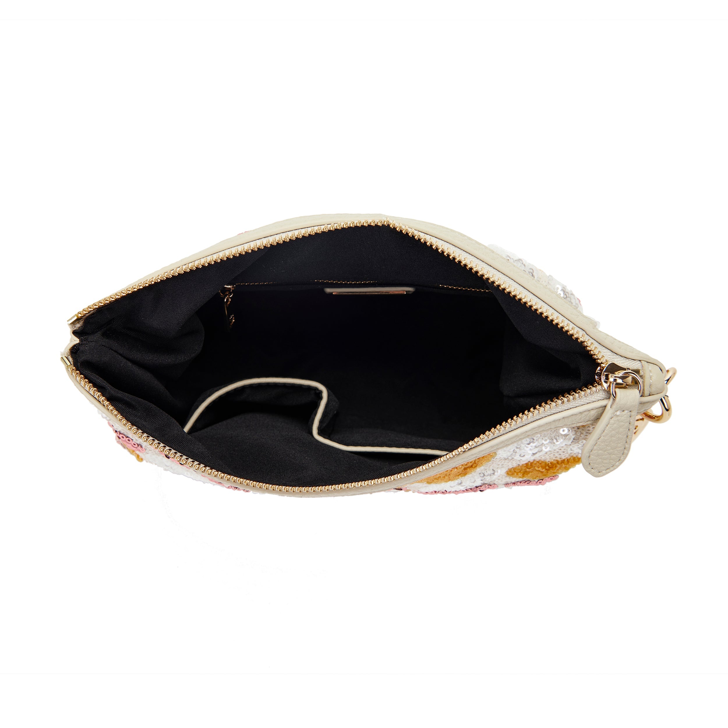 La Carrie Night Edition sac épaule ivory paillettes 25cm