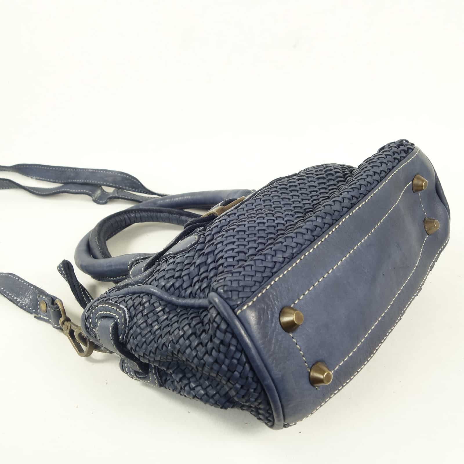 Collection Esprit Cuir TEA mini sac cuir bleu jean