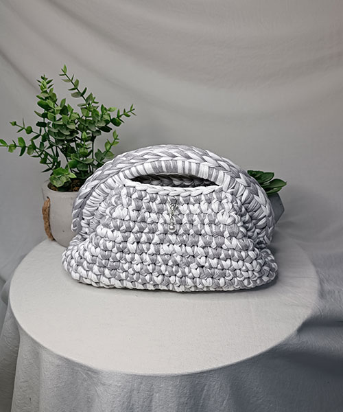 Takiri Mona TK1018 Sac à Main Gris Blanc Recyclé