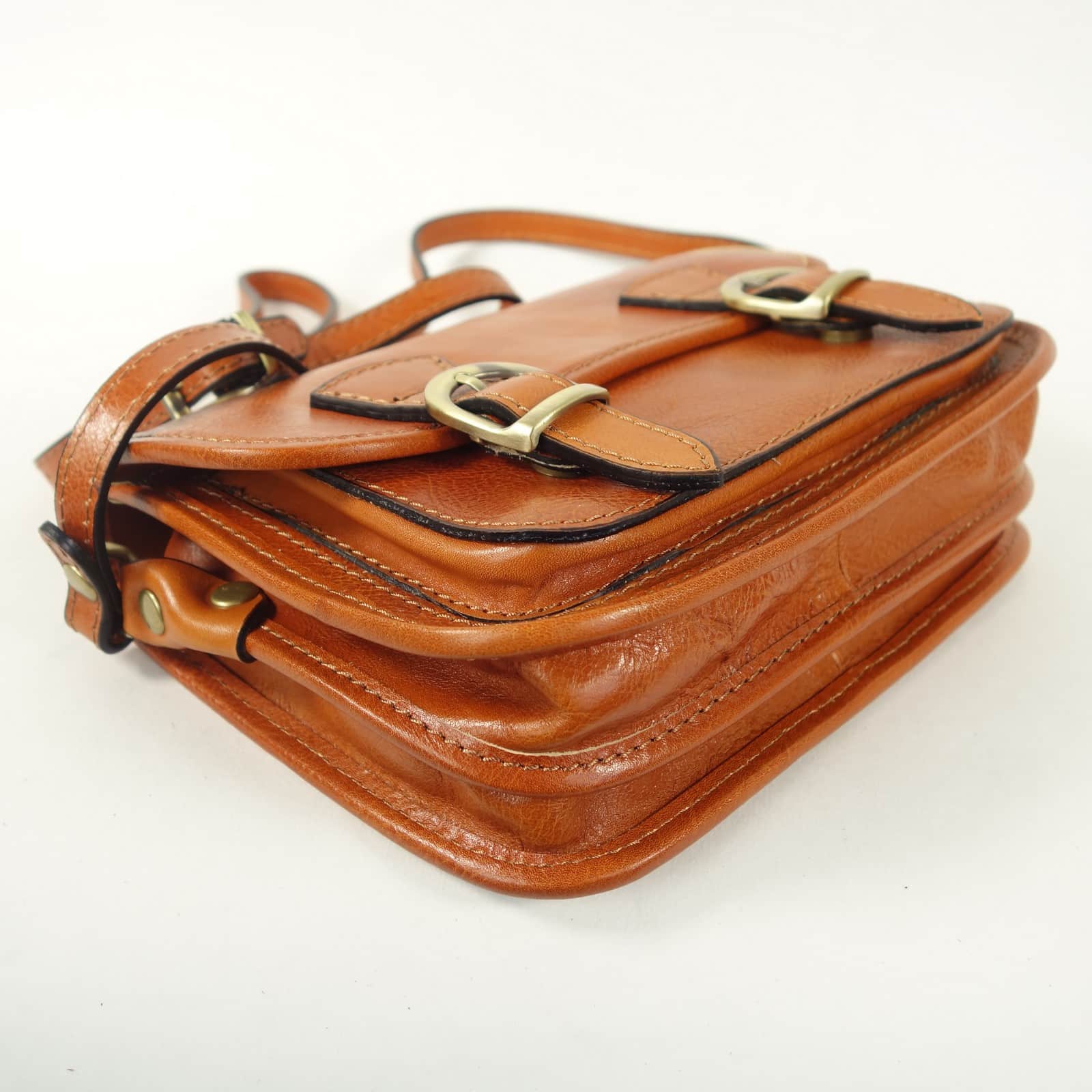 Collection Esprit Cuir Sac bandoulière Elania cuir naturel