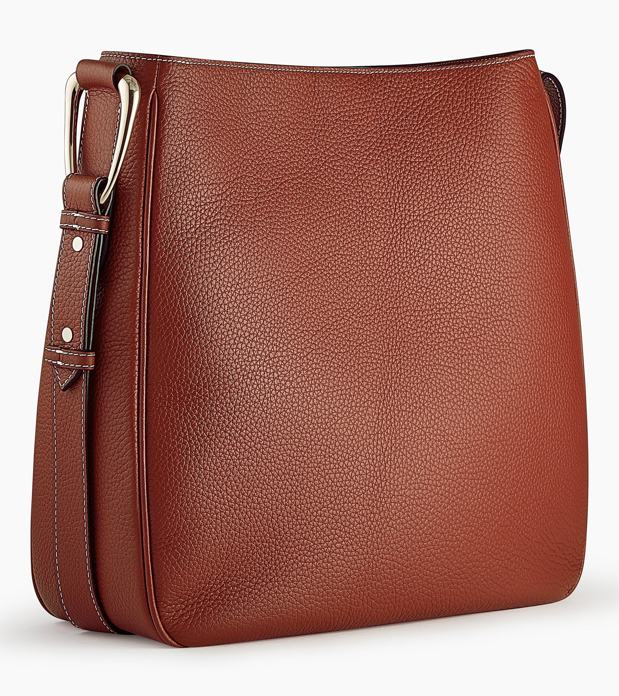 Le Tanneur Madeleine grand sac hobo cuir marron mahogany