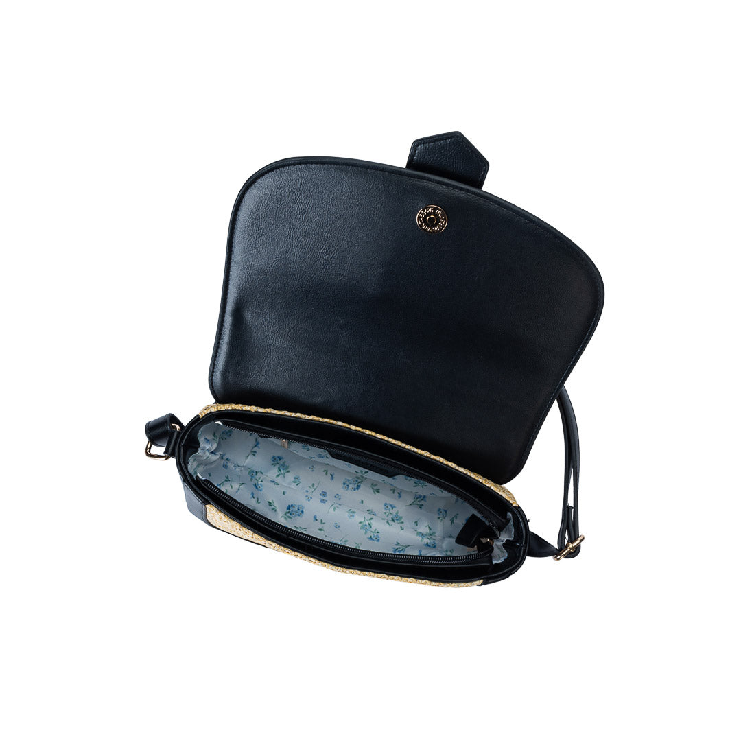 Mac Alyster Venise sac à rabat vert clair raphia