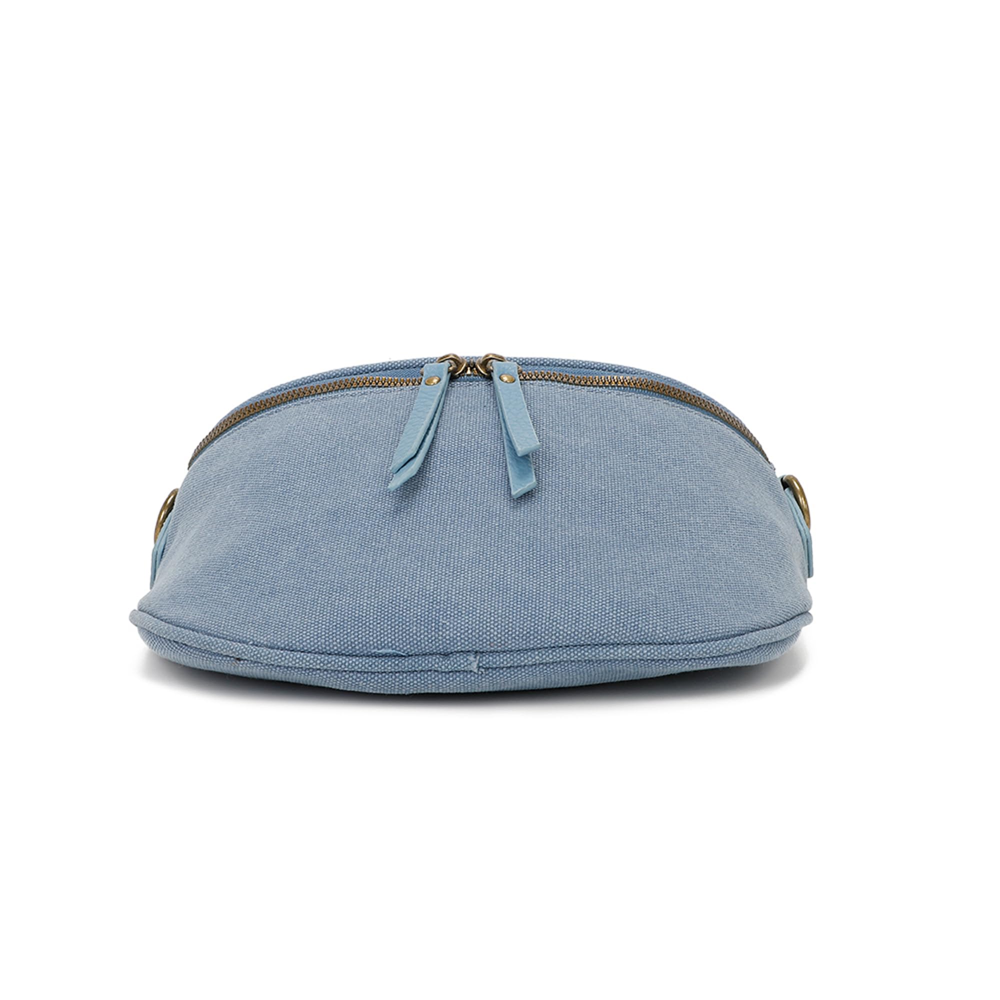 Gallantry Sacs Bandoulière Banane Sac Bleu Clair Canvas