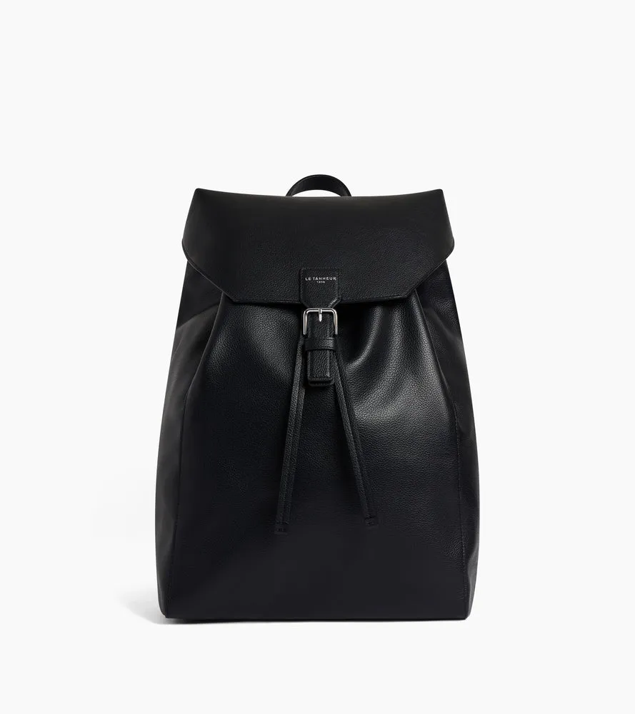 Le Tanneur Emile sac à dos cuir grainé noir 17 pouces
