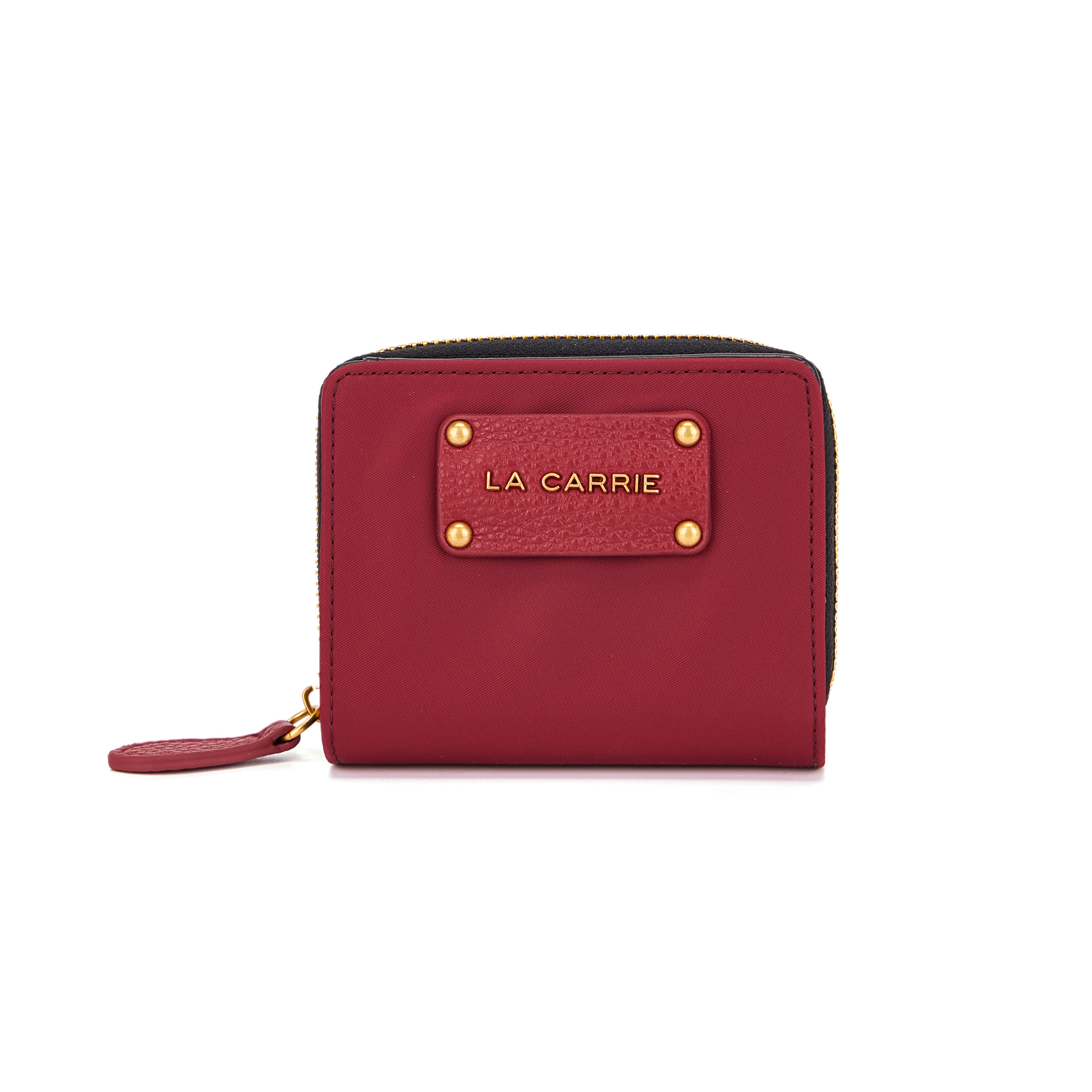 La Carrie Wallet portefeuille bordeaux nylon zip 12 cm