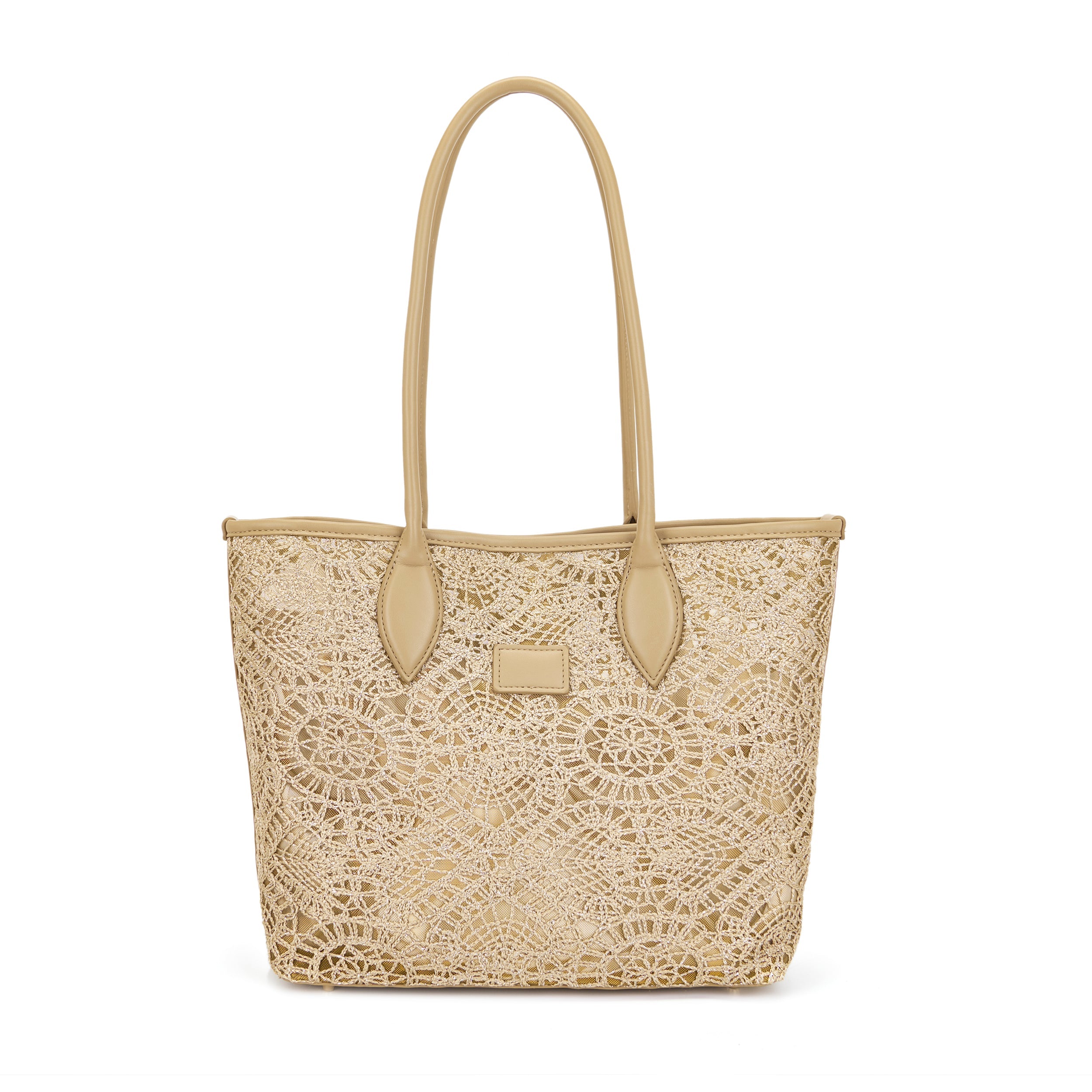 La Carrie Versailles sac shopping beige brodé