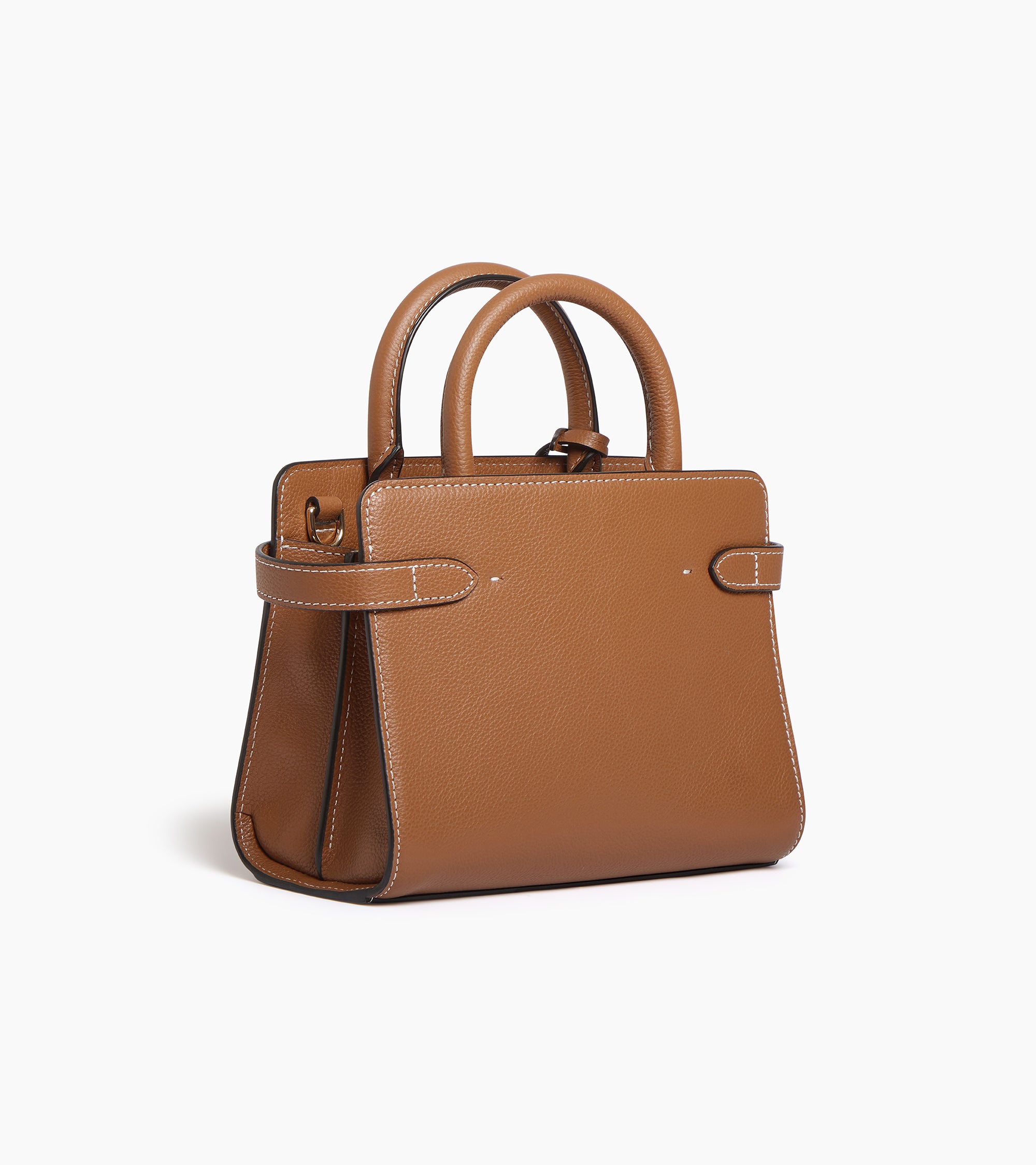 Le Tanneur Emilie petit sac à main cuir marron 3 compartiments