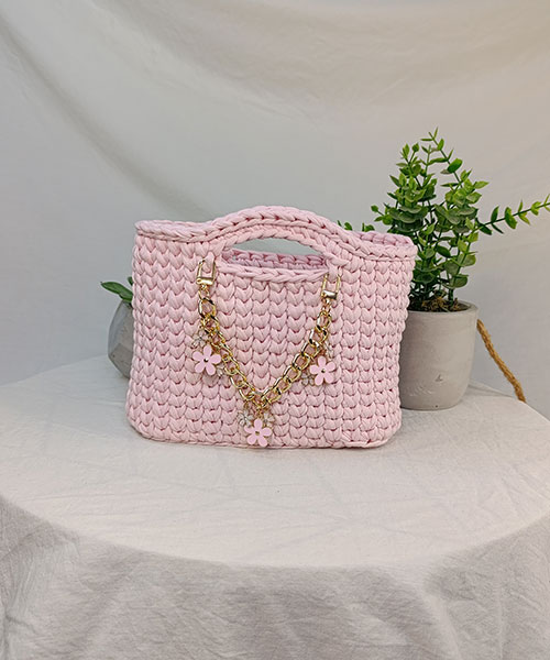 Takiri Harmony sac à main rose TK523 chaînette étoiles recyclé