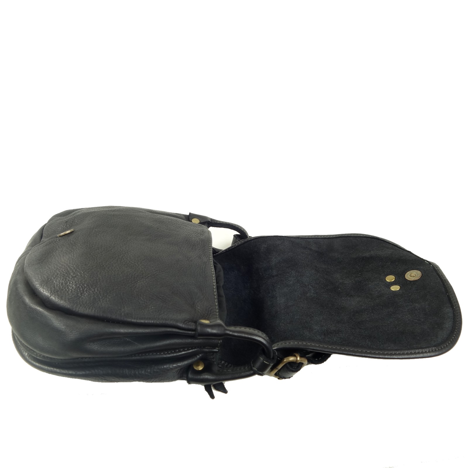 Collection Esprit Cuir Giulia sac besace noir cuir vintage