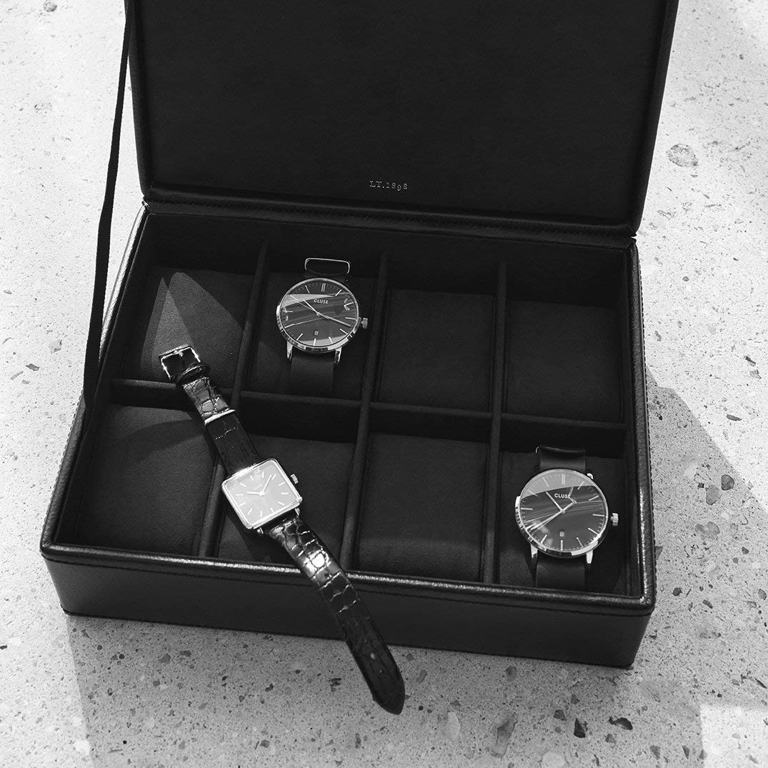 Le Tanneur Leather Goods boîte à montres cuir 8 compartiments velours