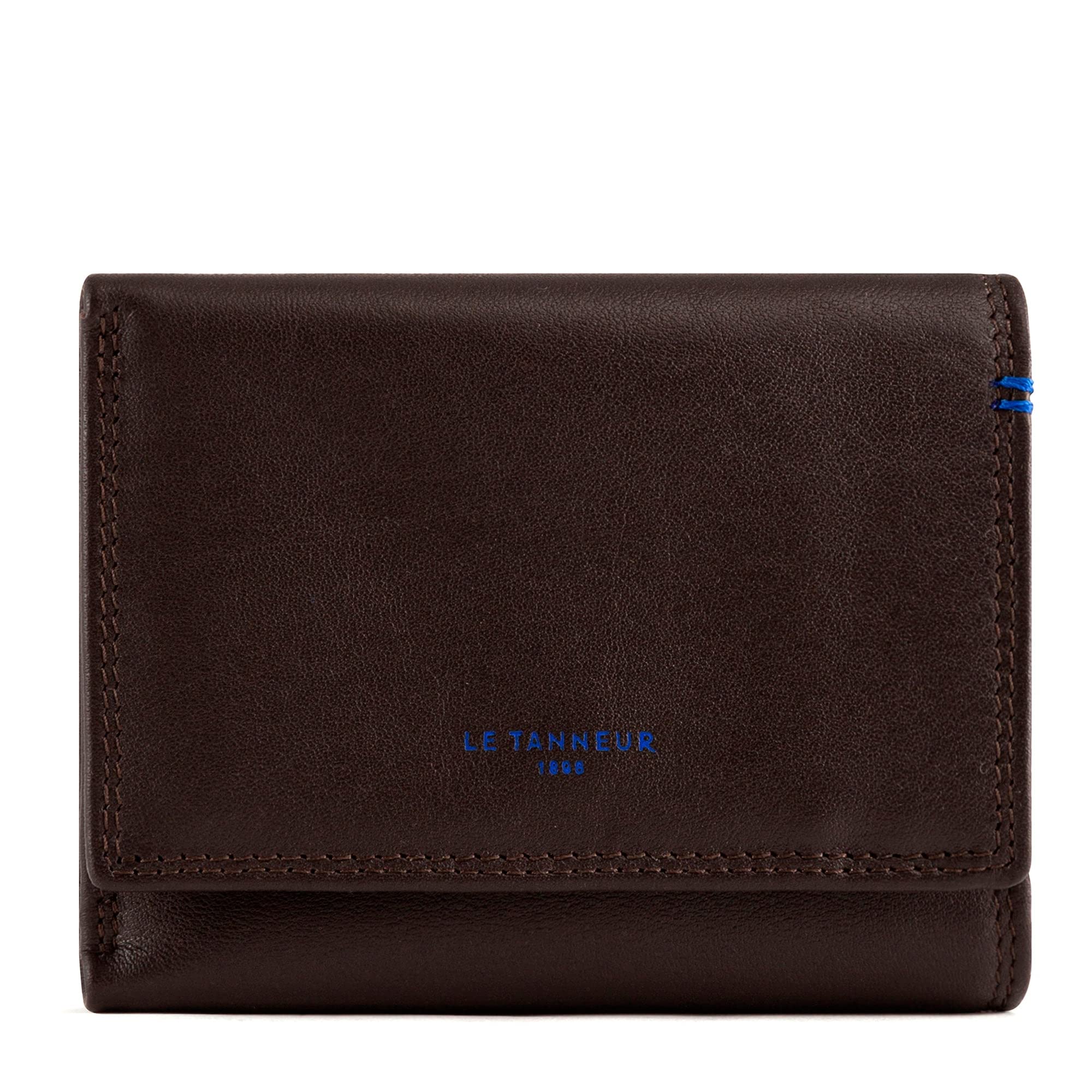 Le Tanneur Grand Porte Monnaie Cuir Lisse Homme 11x8 cm