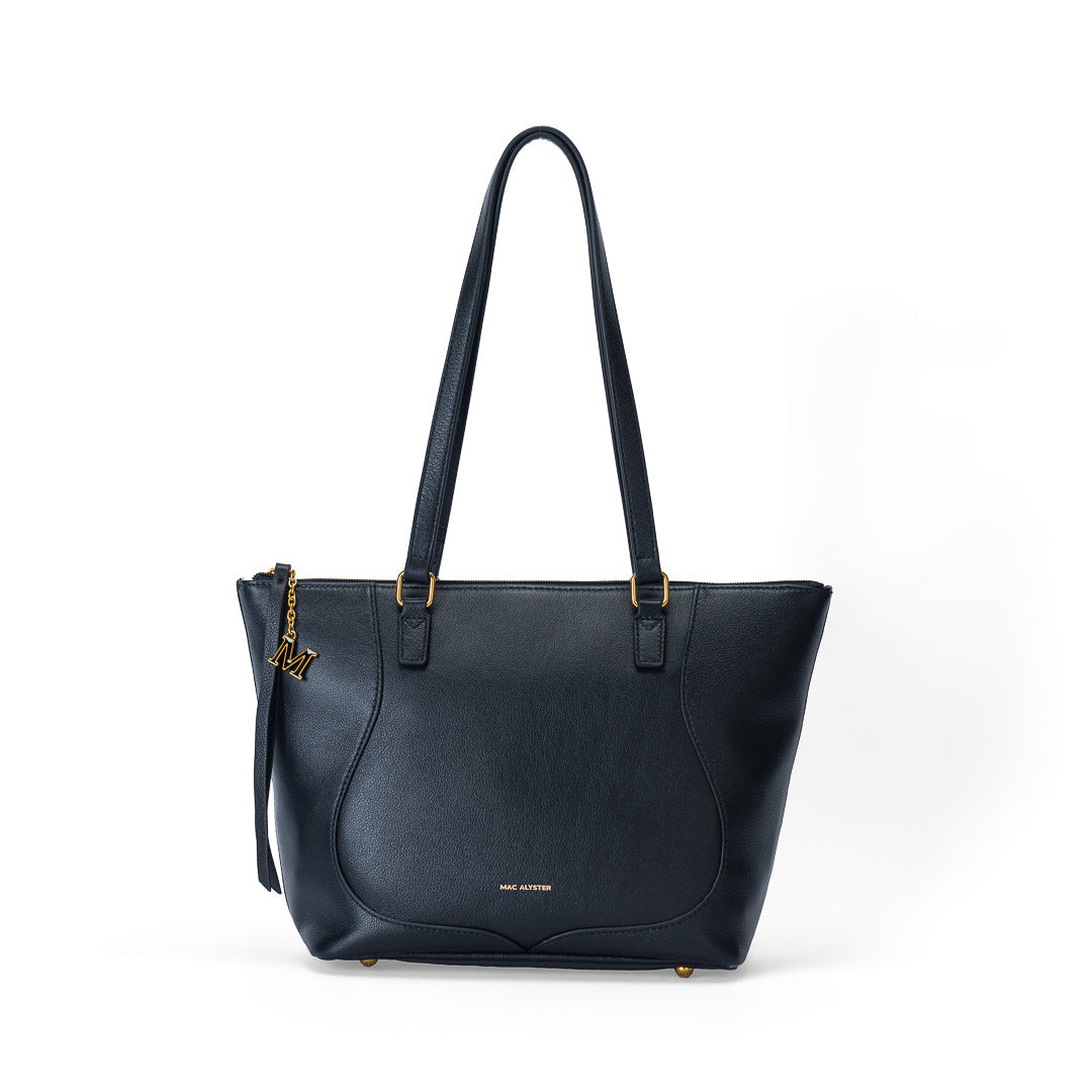 MAC ALYSTER Inès sac cabas cuir Beige/écru vachette