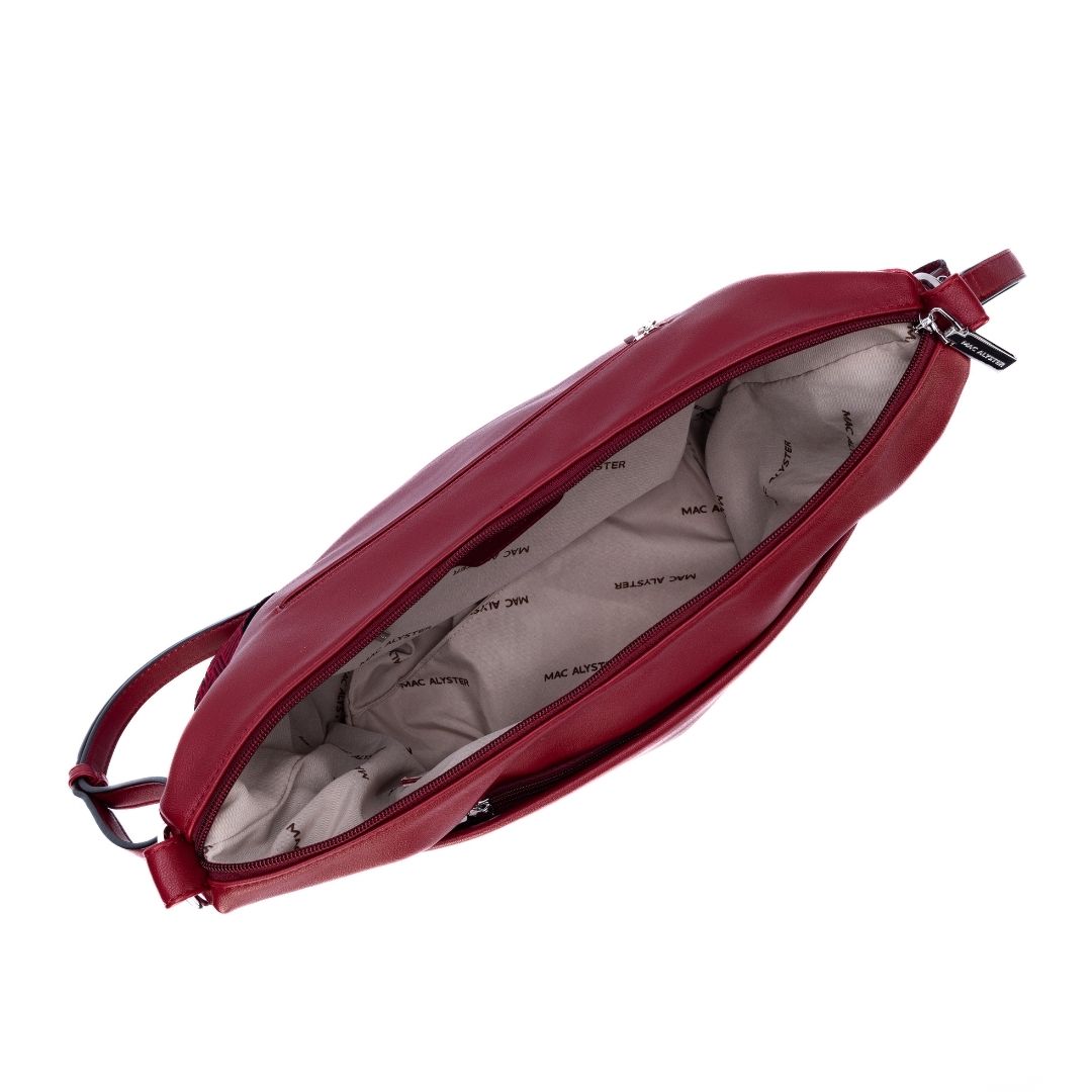 MAC ALYSTER Milan sac bandoulière Marron Cognac 42 cm zippé