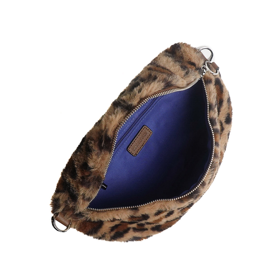 Mac Alyster Léopard sac banane fourrure mini pochette