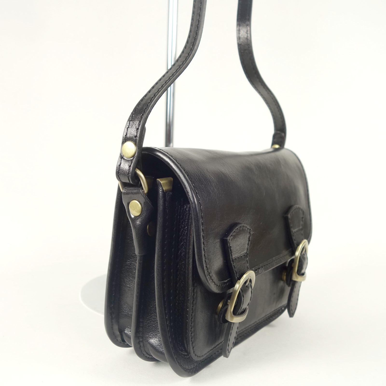Collection Esprit Cuir ELANIA micro sac cuir noir vintage