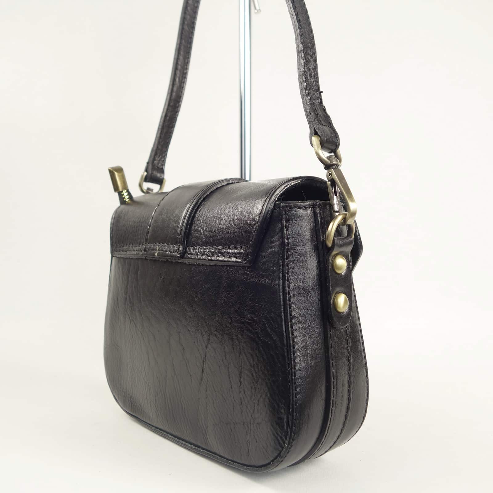Collection Esprit Cuir GEA mini sac bandoulière cuir noir