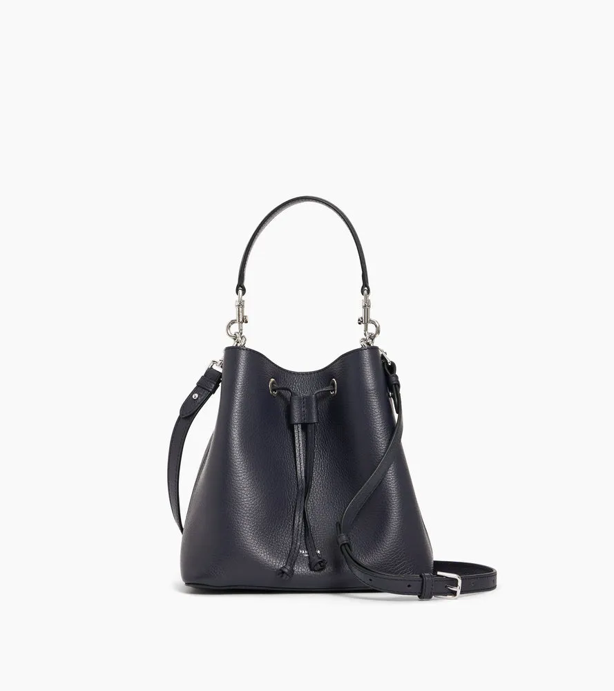 Le Tanneur Louise Sac Seau Cuir Grainé Bleu Nuit