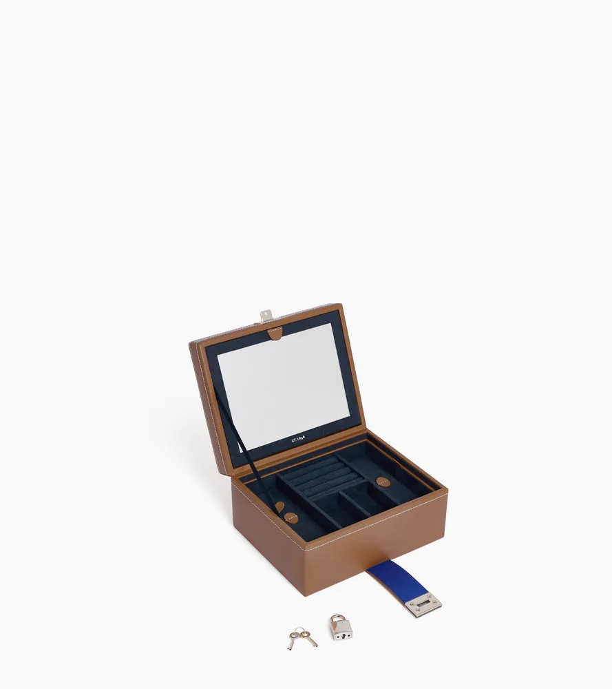 Le Tanneur boîte à bijoux cuir moyen naturel