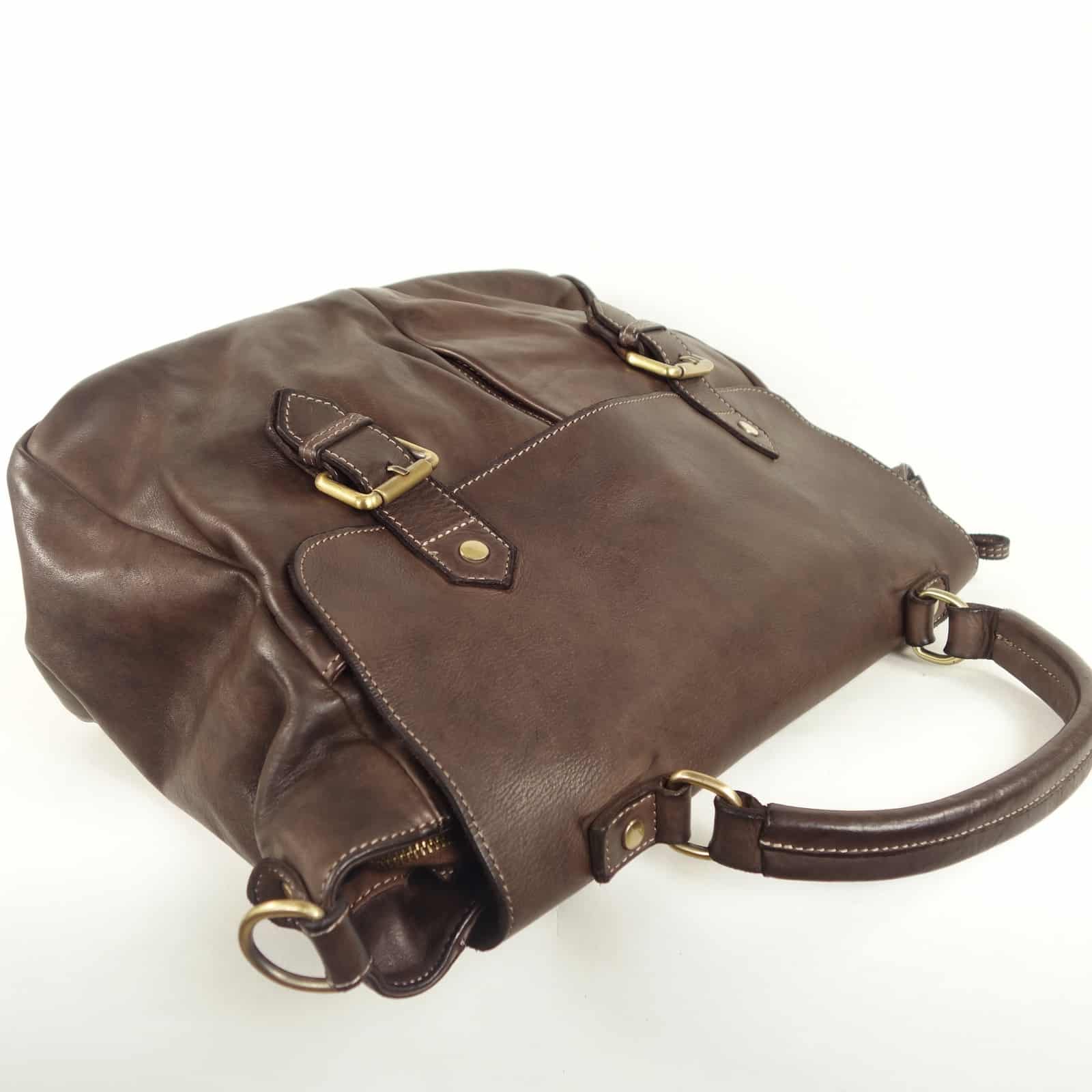 Collection Esprit Cuir Toni sac cuir marron vintage 15 pouces