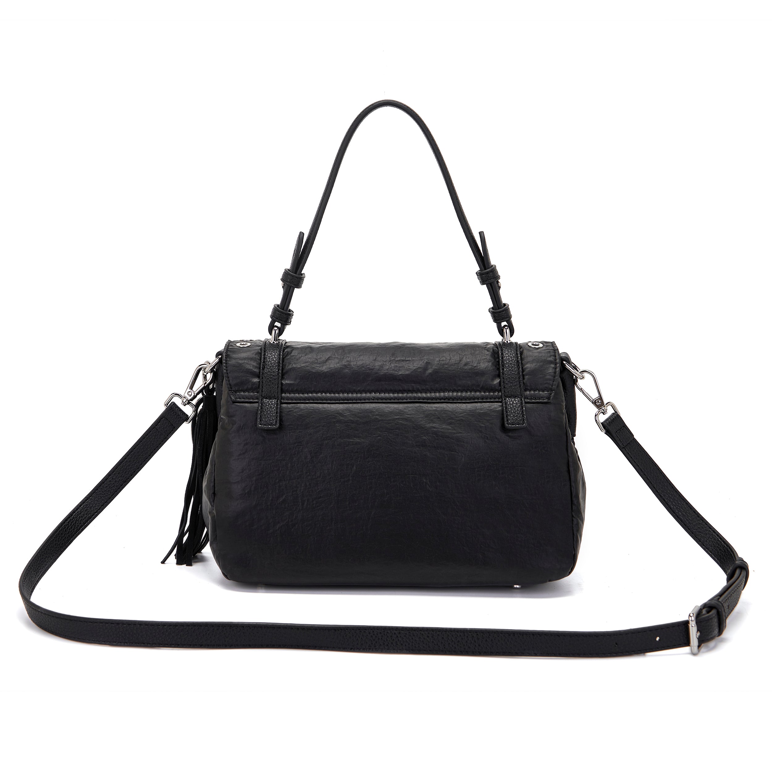 La Carrie Atena Wrinkled cabas noir 30x18 cm nylon