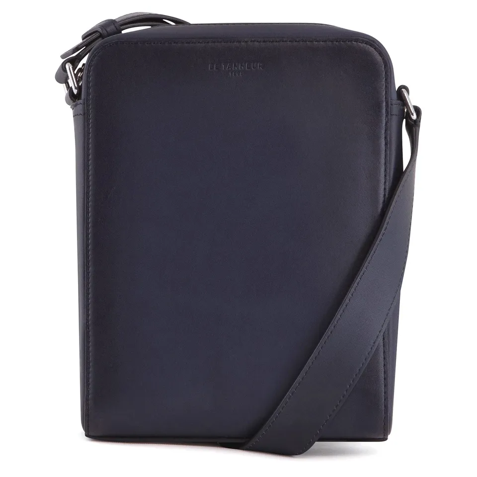 Le Tanneur Albert sacoche cuir lisse homme 18x21,5 cm