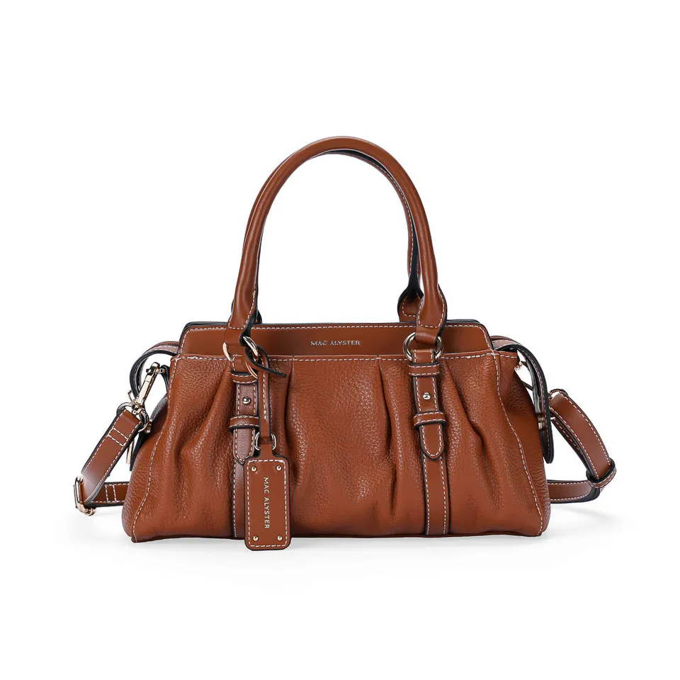 Mac Alyster Cold sac à main drapé cognac