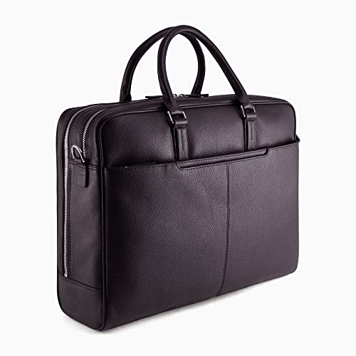 Le Tanneur Porte Documents sac ordinateur cuir 17" 42,5 cm