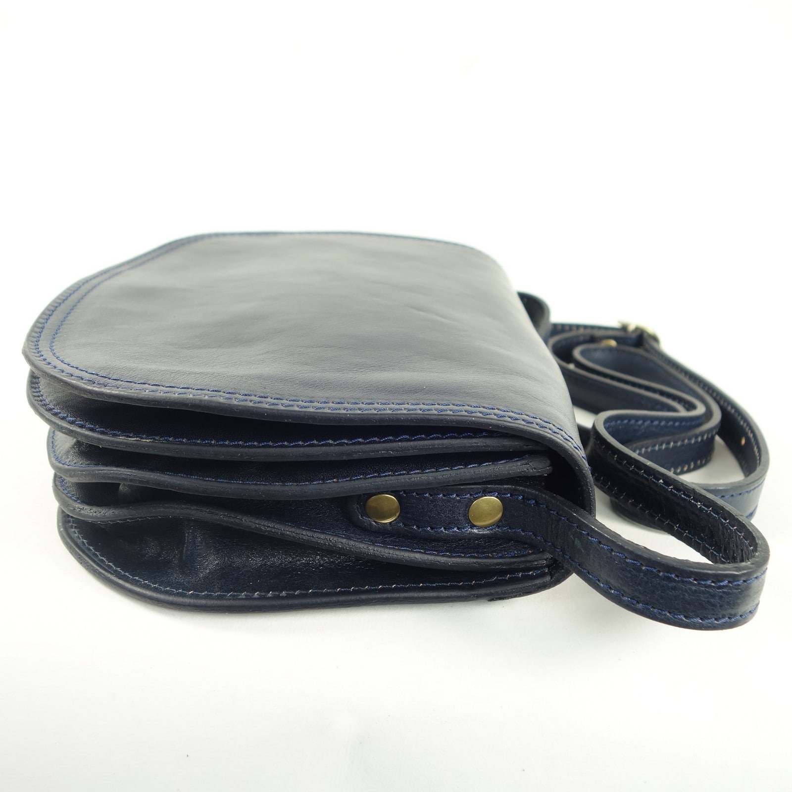 Collection Esprit Cuir Enila petite besace cuir bleu femme