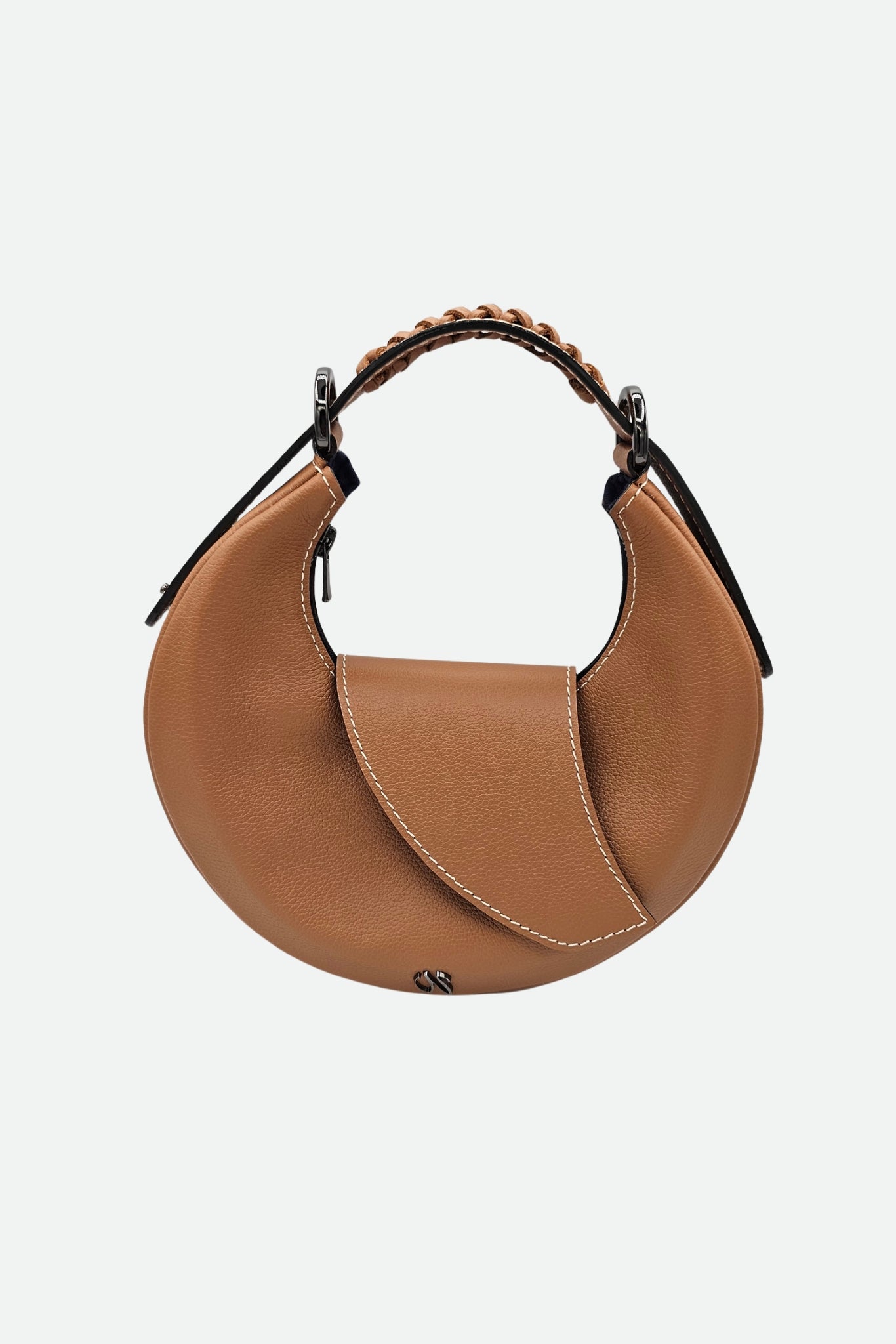 Nodie's Nouvelle Lune Camel Grainé Sac Hobo Cuir