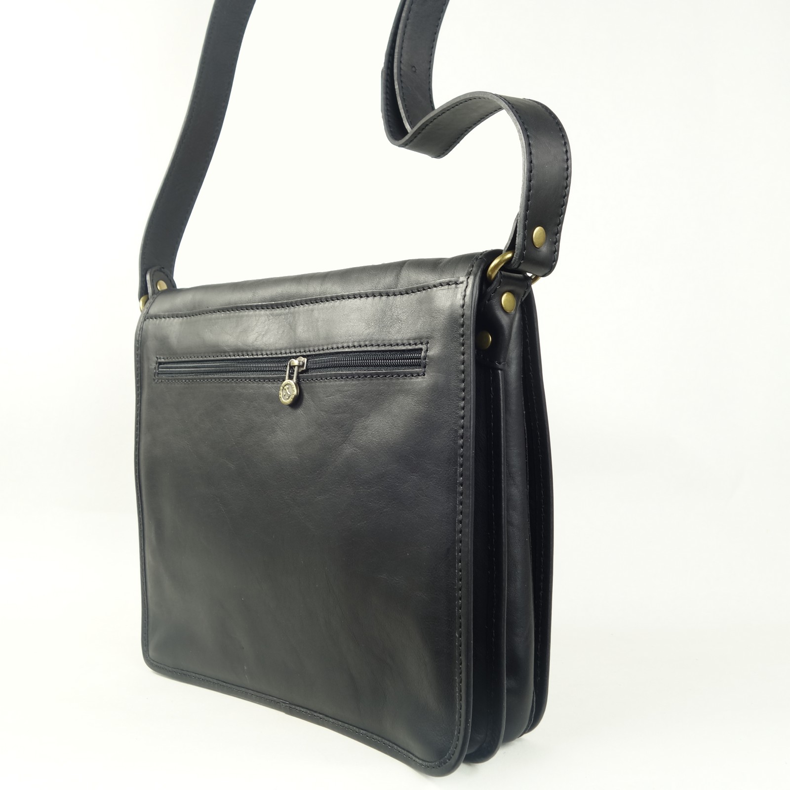 Collection Esprit Cuir Modena sacoche cuir noir homme