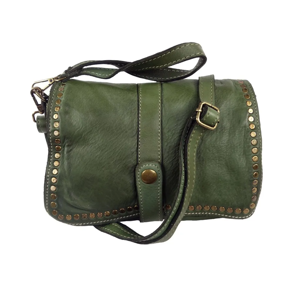 Collection Esprit Cuir Gena mini sac bandoulière cuir vert femme